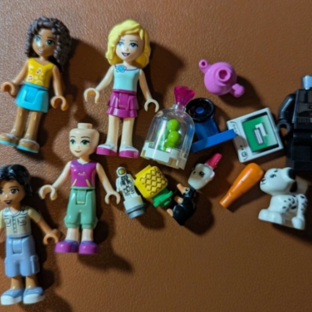 LEGO Friends Minifigures Lot Accessories Niffler Pineapple Puppy Tea Pot Carrot